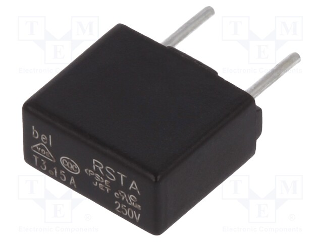 Fuse: fuse; time-lag; 3.15A; 250VAC; 63VDC; 8,4x4x7,8mm; RSTA