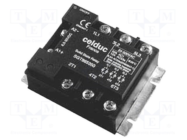 Relay: solid state; Variant: 3-phase; 75A; Cntrl volt: 8.5÷30VDC