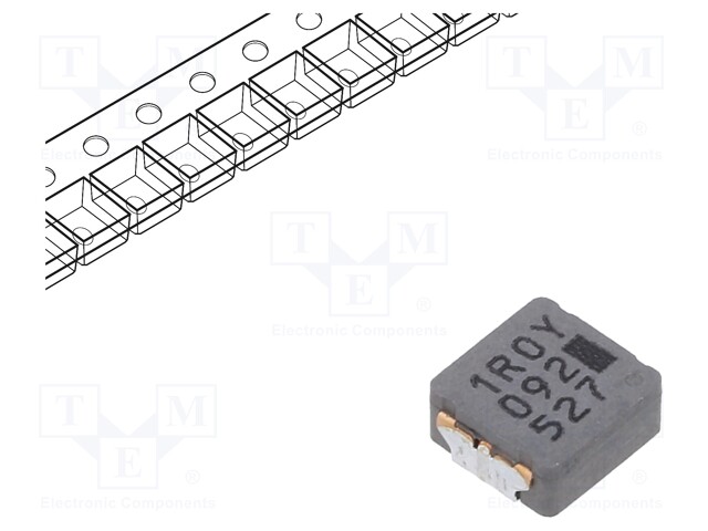 Power Inductor (SMD), 1 µH, 6.6 A, Wirewound