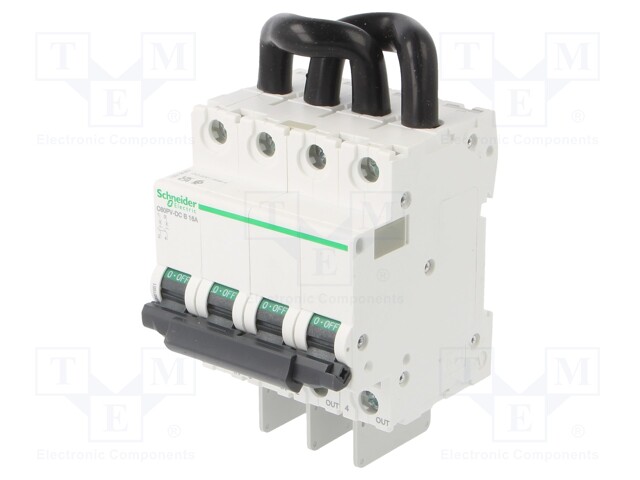 Circuit breaker; 800VDC; Inom: 16A; Poles: 2; DIN; Charact: B; 1.5kA