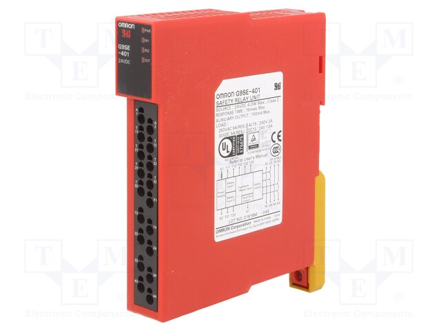 Module: safety relay; Series: G9SE; 24VDC; IN: 4; Mounting: DIN; IP20