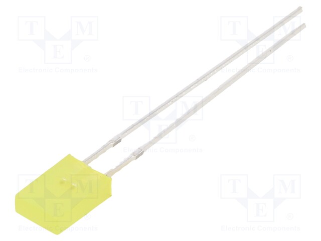 LED; rectangular; 2x5x7mm; bipolar; yellow; 150÷220mcd; 100°; 20mA