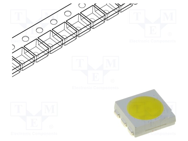 LED; SMD; 5060,PLCC6; white neutral; 18÷20lm; 5800÷8400mcd; 120°