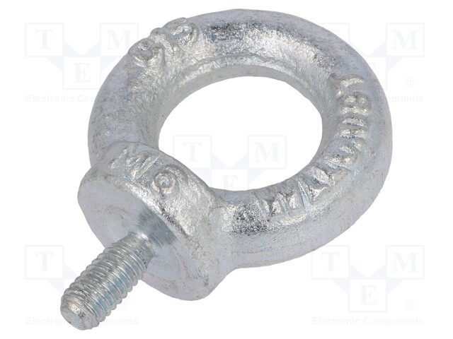 Lifting eye bolt; M6x13; DIN: 580; Head: eye; none; steel; zinc; 20mm