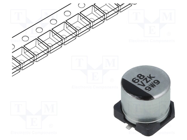 Capacitor: hybrid; 68uF; 35VDC; ESR: 60mΩ; ZKU; SMD; ±20%; -55÷125°C