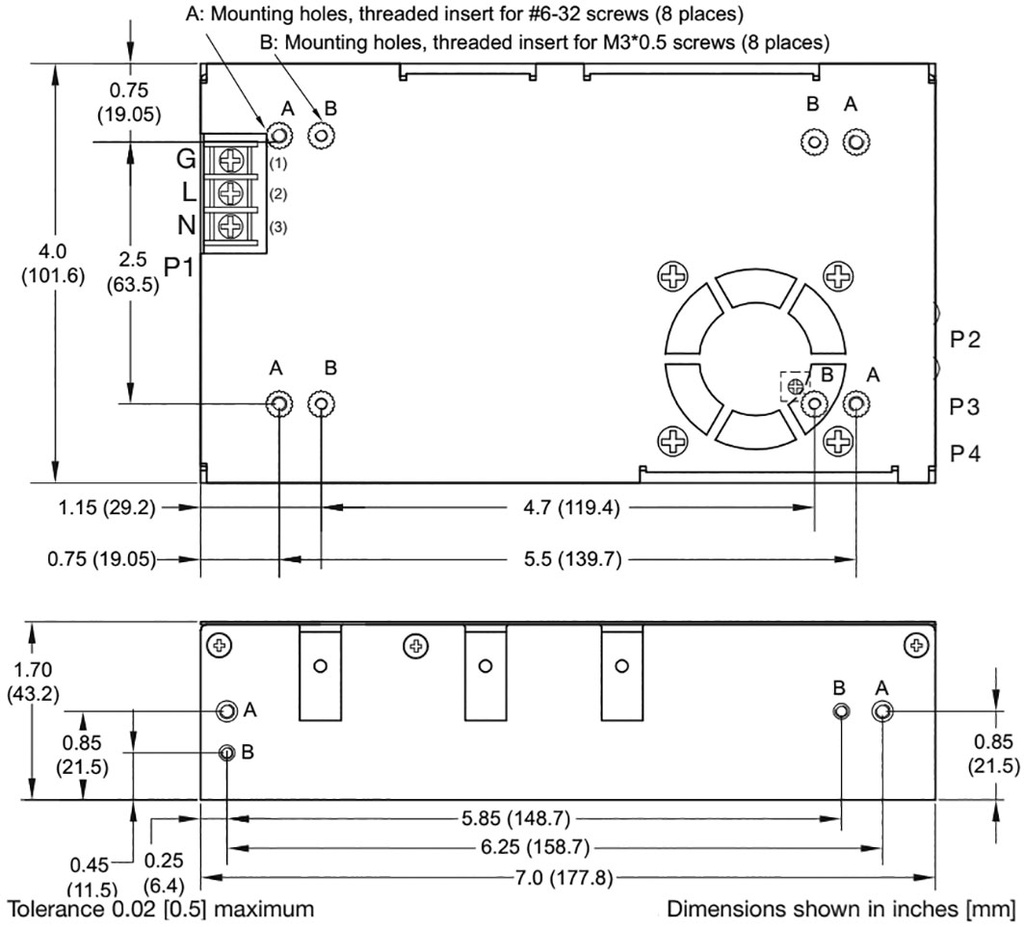 AC/DC Enclosed Power Supply (PSU), ITE & Medical, 1 Outputs, 400 W, 24 V, 16.67 A