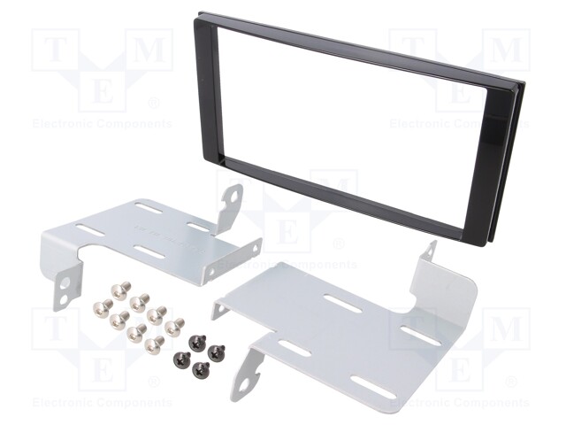 Radio mounting frame; Subaru; 2 DIN; black