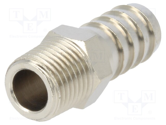 Metal connector; threaded; G 1/4"; Mat: nickel plated brass