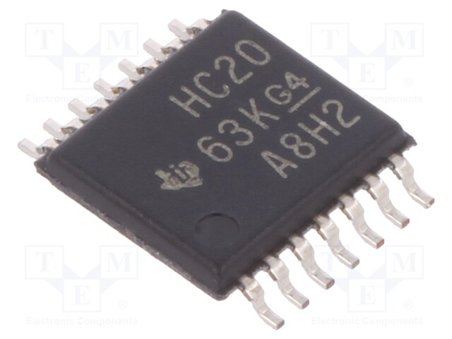 IC: digital; NAND; Channels: 2; SMD; TSSOP14; Series: HC; 2÷6VDC