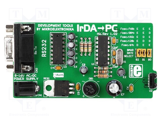 Expansion board; D-Sub 9pin; Features: MCP2120,TFDU4101