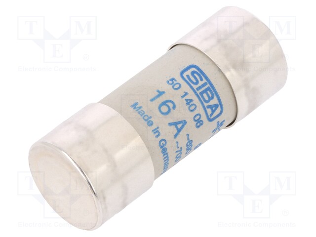 Fuse: fuse; gR; 16A; 690VAC; ceramic,cylindrical,industrial