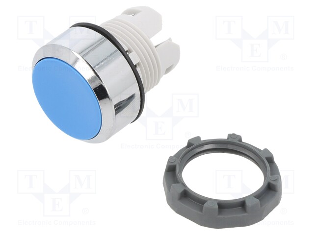 Switch: push-button; 22mm; blue; Illumin: none; IP66; Pos: 2; Ø22.5mm