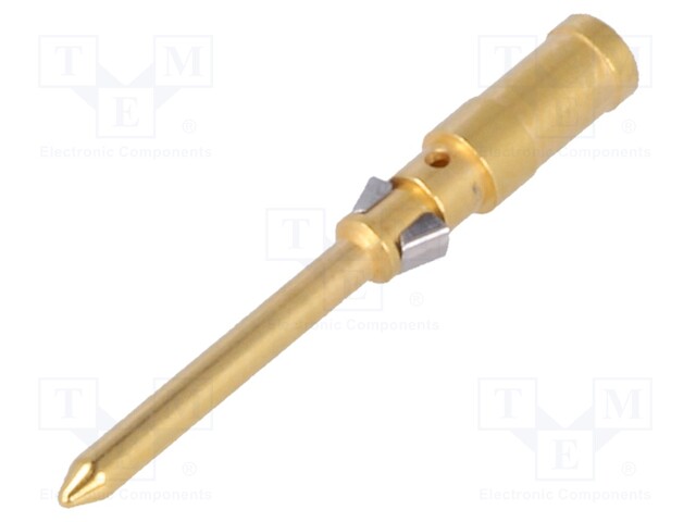 Contact; male; 1.5mm2; Han D; nickel plated,gold-plated; crimped