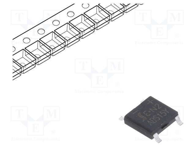 Bridge rectifier: one-phase; 1.4kV; ABS; Ifsm: 30A; If: 2A; SMT