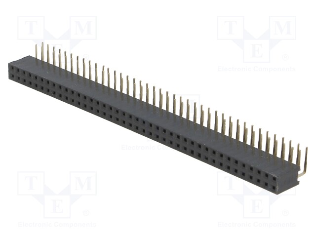 Socket; pin strips; female; PIN: 80; angled 90°; 2.54mm; THT; 2x40