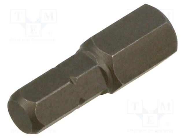 Screwdriver bit; hex key; HEX 8mm; Overall len: 25mm