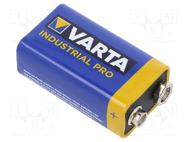 Battery: alkaline; 9V; 6F22; Industrial PRO; 25.5x47.5x16.5mm