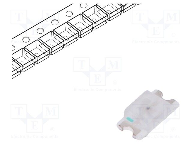 LED; SMD; 1206; yellow green; 20÷35mcd; 3.2x1.6x0.8mm; 140°; 20mA