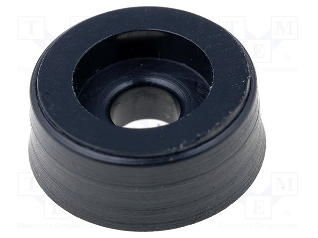 Foot; H: 5mm; black; PVC; Dim: Ø14mm; Ømount.hole: 2.9mm