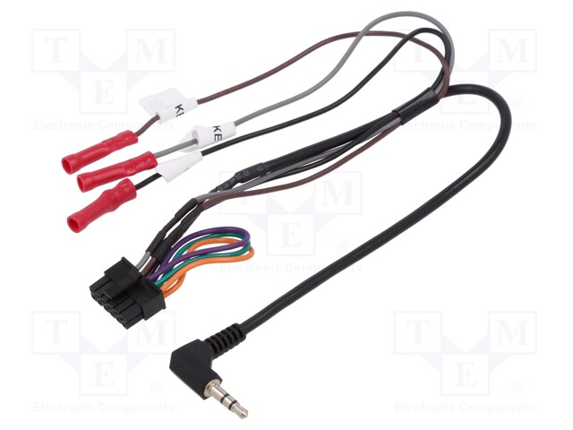 Universal cable for radio; 12pin,Jack 3,5mm,3x radio