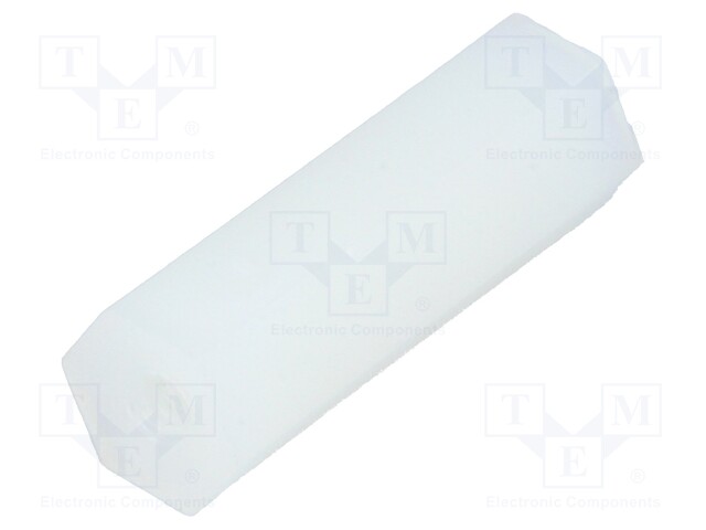 Screwed spacer sleeve; hexagonal; polyamide; M2; L: 14mm