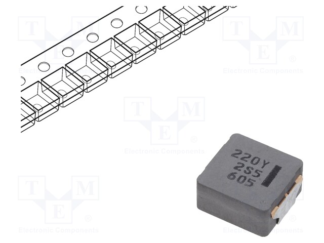 Inductor: wire; SMD; 22uH; 8.8A; 45mΩ; ±20%; 10.7x10x5.4mm