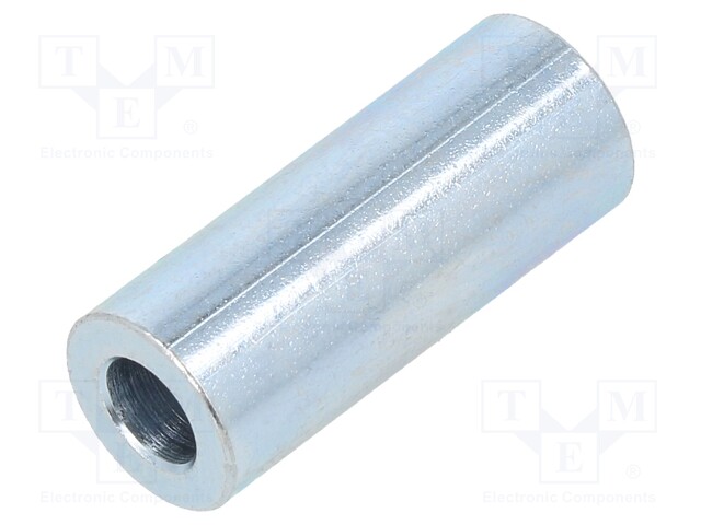 Spacer sleeve; 5.3mm; cylindrical; steel; zinc; Out.diam: 25mm