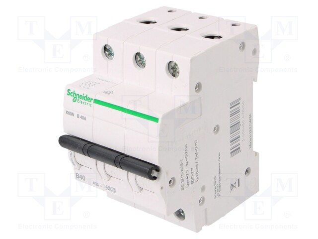 Circuit breaker; 230/400VAC; Inom: 40A; Poles: 3; DIN; Charact: B