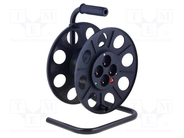 Cable reel; with socket; Sockets: 4