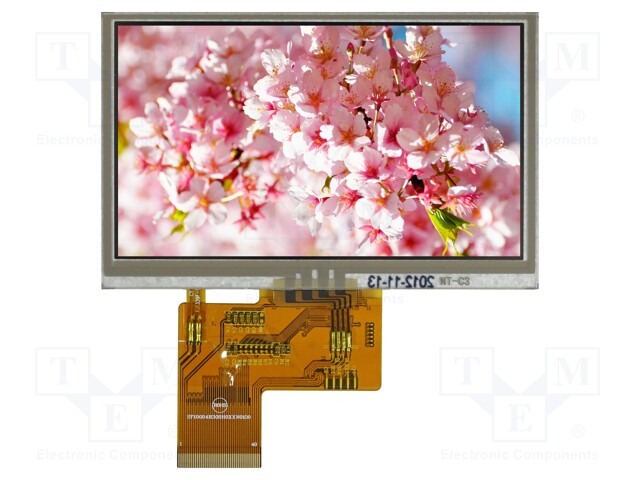 Display: TFT; 4.3"; 480x272; Illumin: LED; Dim: 105.5x67.2x4.05mm