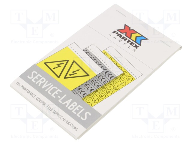 Safety sign; self-adhesive folie; W: 26.3mm; H: 120mm; white