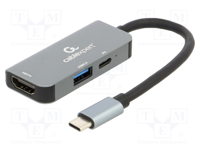 Adapter; USB 3.1; 0.12m; 5Gbps; grey; Cablexpert