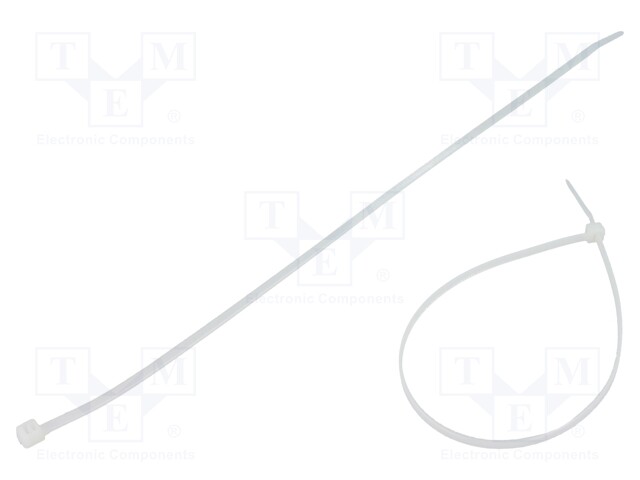 Cable tie; L: 280mm; W: 3.6mm; polyamide; 177N; natural; Ømax: 76mm