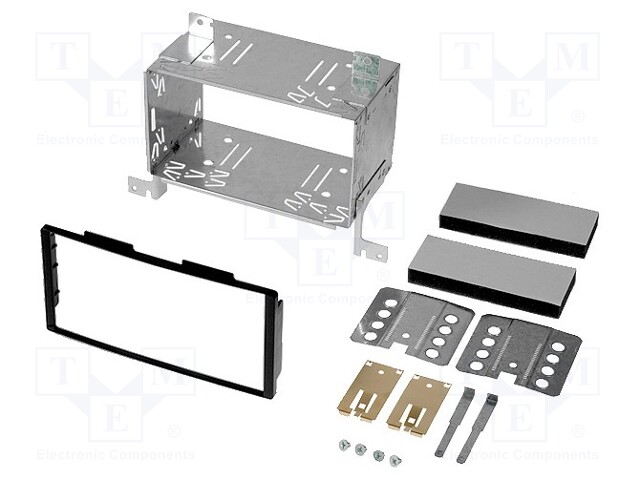 Radio mounting frame; Hyundai; 2 DIN; black