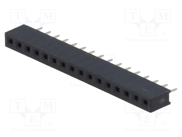 Socket; pin strips; female; PIN: 16; straight; 2mm; THT; 1x16