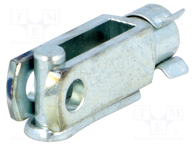 Fork joint; Øhole: 5mm; Thread: M5; Mat: steel; Pitch: 0,8; L: 20mm