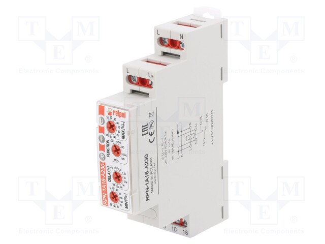 Module: current monitoring relay; AC current; 230VAC; DIN; SPDT