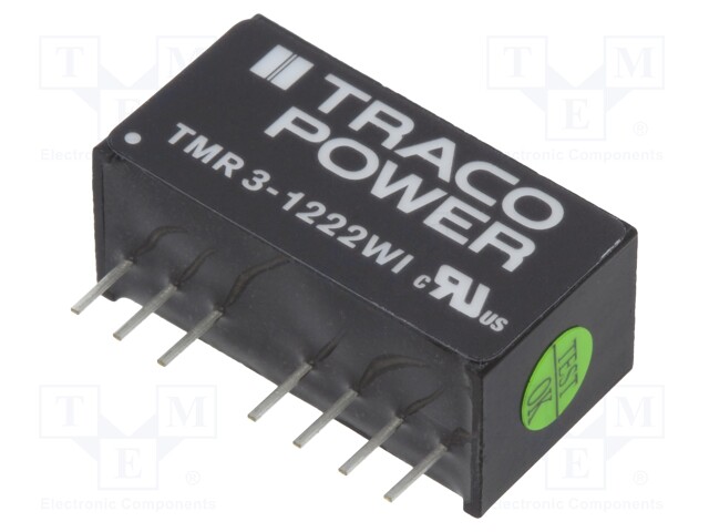 Converter: DC/DC; 3W; Uin: 4.5÷18V; Uout: 12VDC; Uout2: -12VDC; SIP8