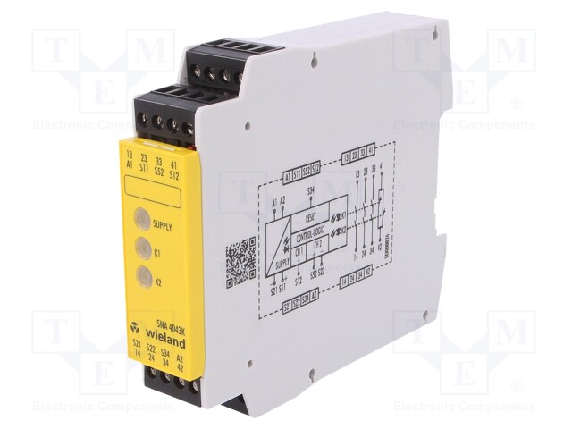 Module: safety relay; 24VAC; Contacts: NC + NO x3; Mounting: DIN