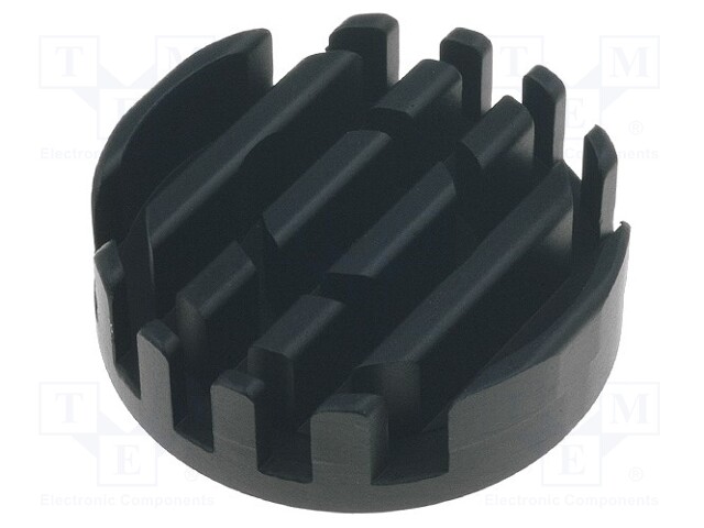 Heatsink; LED; Ø: 33mm; H: 10mm; 18.15K/W; Colour: black