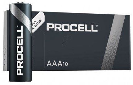 Battery: alkaline; 1.5V; AAA,R3; Duracell Procell; Batt.no: 1