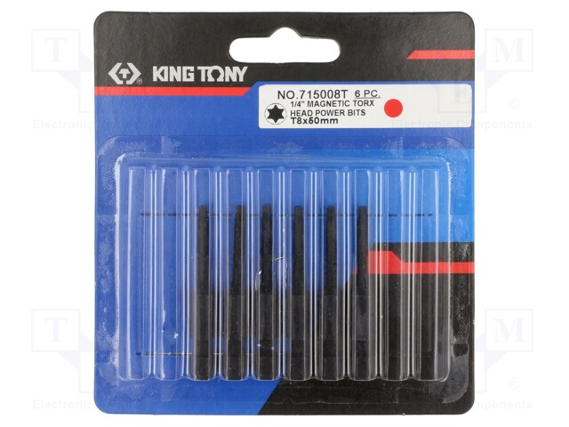 Screwdriver bit; Torx®; TX08; Overall len: 50mm