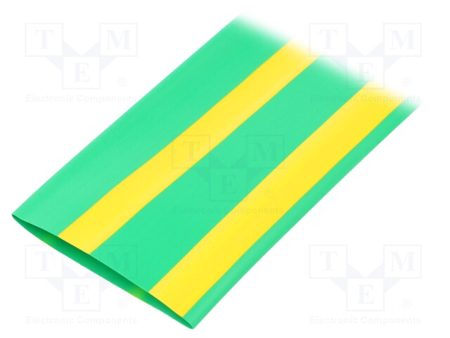 Heat shrink sleeve; thin walled; 3: 1; 40mm; L: 30m; yellow-green