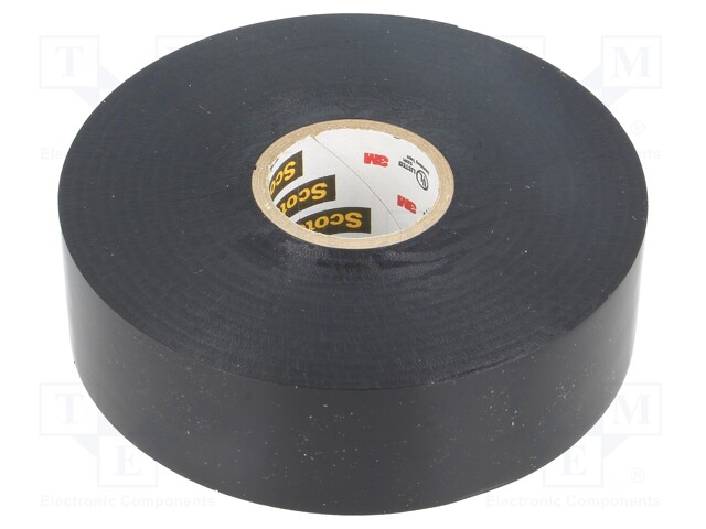 Tape: electrical insulating; W: 25mm; L: 33m; D: 0.18mm; black; 150%