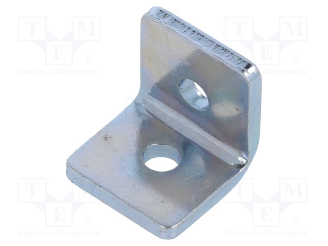 Angle bracket; for profiles; W: 20mm; H: 20mm; L: 20mm; steel