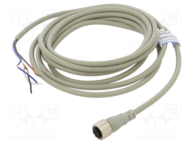 Connection lead; PIN: 4; 3m; plug; Wire colour: grey; CI; female