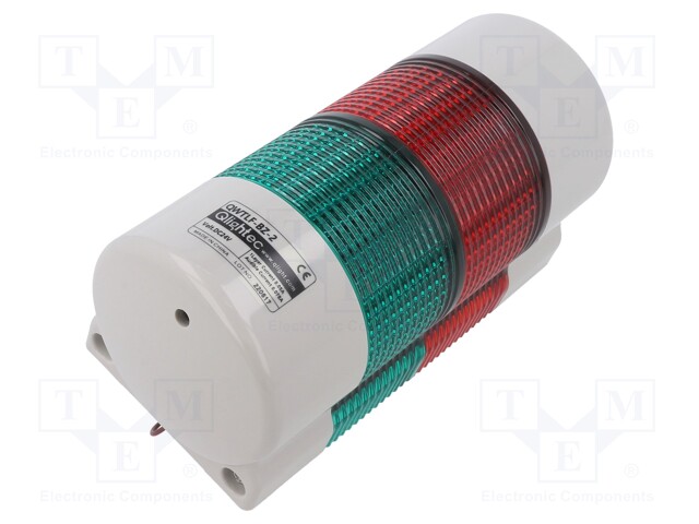 Signaller: signalling column; Colour: red/green; Usup: 24VDC; LED