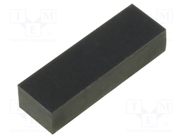 Self-adhesive foot; H: 3.6mm; black; rubber; W: 16mm; L: 5mm