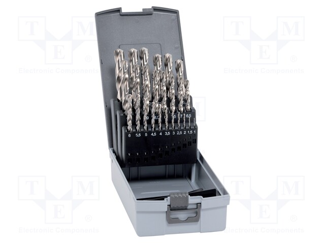 Drill set; Application: metal,steel,stainless steel; Pcs: 25