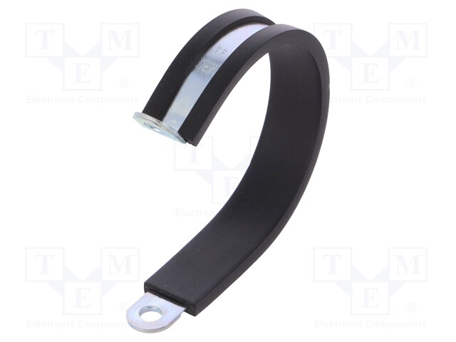 Fixing clamp; ØBundle : 44mm; W: 12mm; steel; Cover material: EPDM